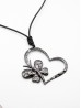 Rope Necklace W/ Heart and Butterfly with gift box